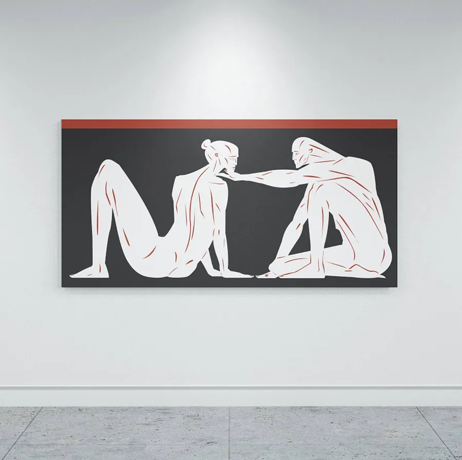 Image of Touch by ARTUR SOLETSKYI, size: 200 × 100 cm, made of Canvas, Painting medium, part of the 2024 series, priced at $2400