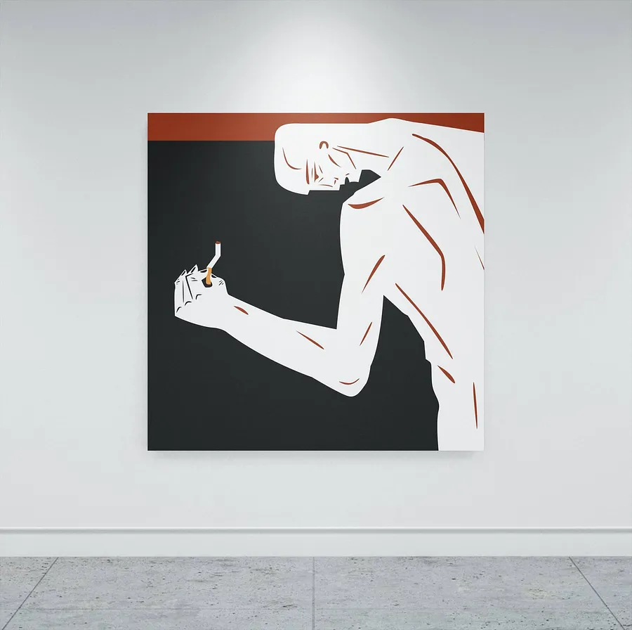 Image of Low bow to the thing that kills by ARTUR SOLETSKYI, size: 120 × 120 cm, made of Canvas, Painting medium, part of the 2023 series, priced at Price on request
