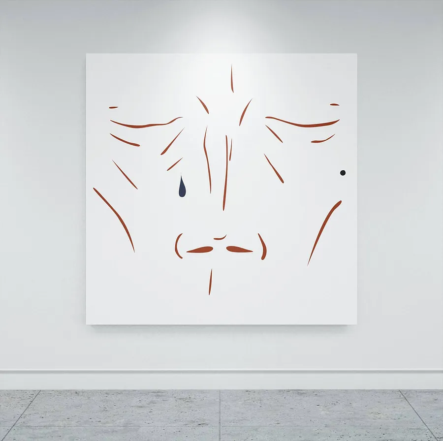 Image de Сумне обличчя par ARTUR SOLETSKYI, fabriqué avec Полотно, médium Живопис, faisant partie de la série 2023, au prix de Prix sur demande