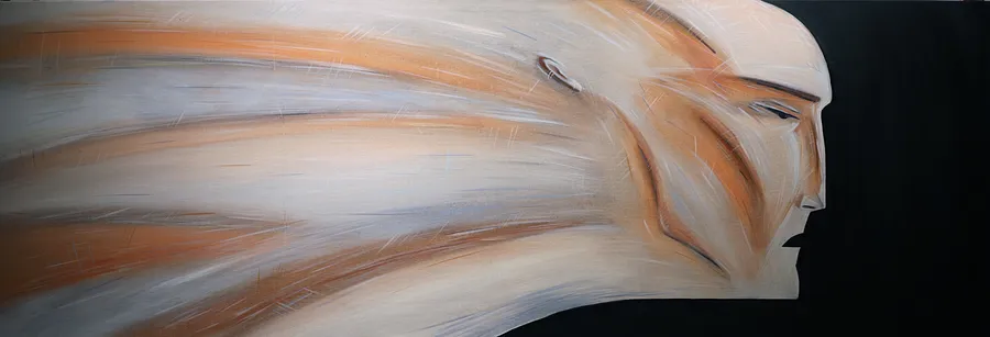 Image of One form another reality by ARTUR SOLETSKYI, size: 200x70 cm, made of Oil on Canvas, Painting medium, part of the Уламки Спогадів series, priced at Price on request