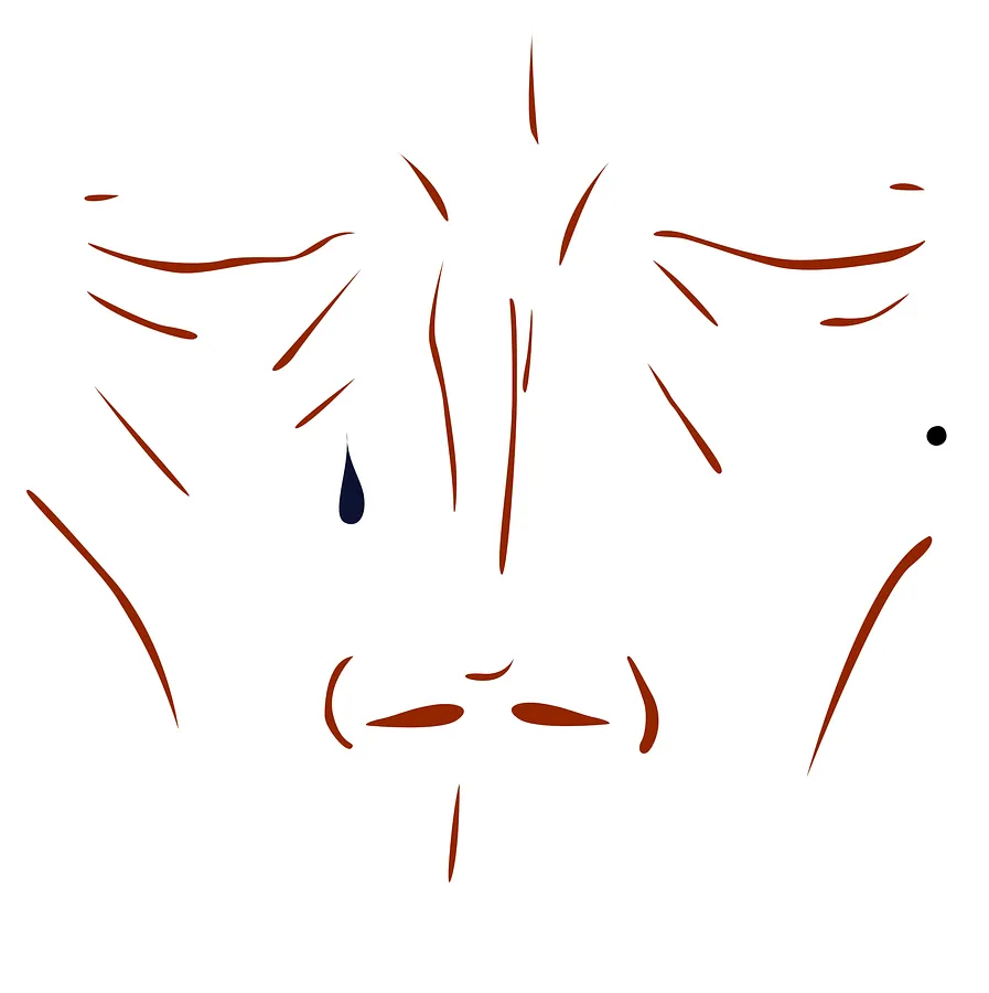 Image of Sad Face by ARTUR SOLETSKYI, size: 150 × 150 cm, made of Canvas, Painting medium, part of the 2023 series, priced at Price on request